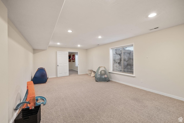 6208 W Bull River Rd, Highland, UT 84003 - rec room with carpet floors, recessed lighting, and baseboards