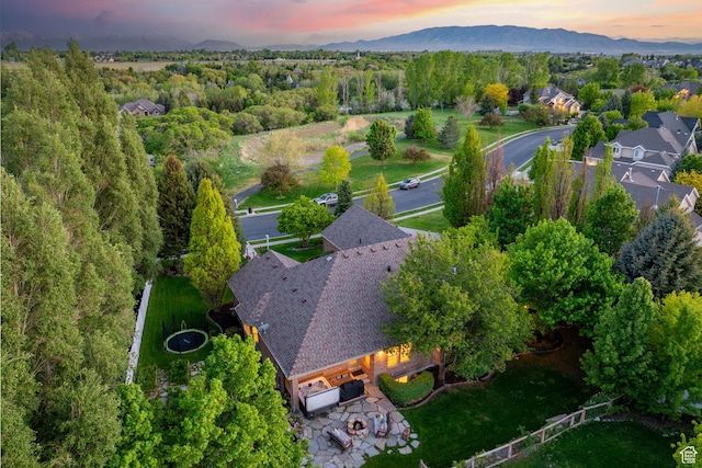 6208 W Bull River Rd, Highland, UT 84003 - aerial view at dusk of a mountain view