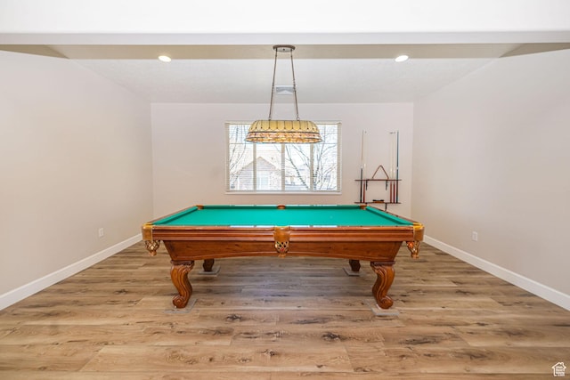 1886 S 830 W Unit D, Syracuse, UT 84075 - game room with baseboards, pool table, and light wood-type flooring