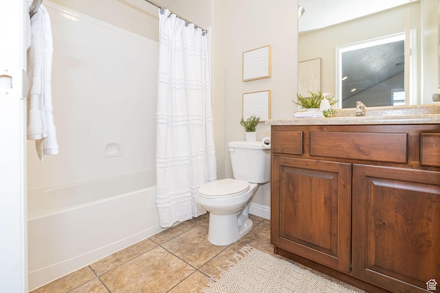 1886 S 830 W Unit D, Syracuse, UT 84075 - full bath with shower / bath combo, toilet, tile patterned flooring, and vanity