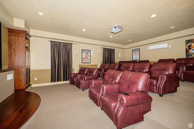 1886 S 830 W Unit D, Syracuse, UT 84075 - cinema featuring a wall mounted air conditioner, recessed lighting, and a textured ceiling