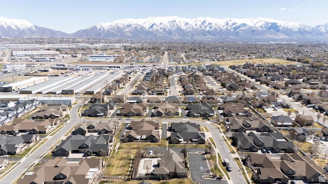 1886 S 830 W Unit D, Syracuse, UT 84075 - drone / aerial view with a residential view and a mountain view