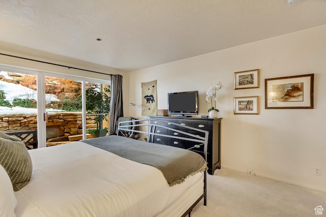 255 Main St Unit A2, Park City, UT 84060 - bedroom featuring light carpet and access to outside