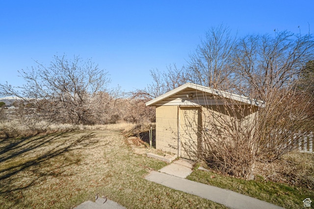 view of shed