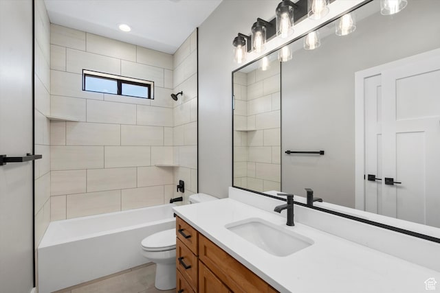 2833 N 3475 W, Plain City, UT 84404 - full bathroom featuring toilet, vanity, and shower / bath combination