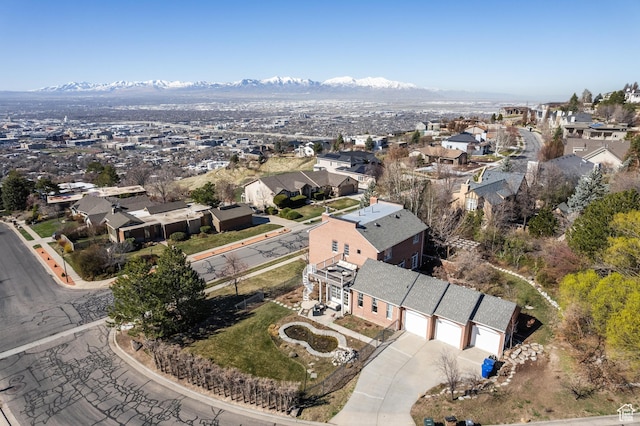 67 E Dorchester Dr, Salt Lake City, UT 84103 - birds eye view of property with a mountain view and a residential view