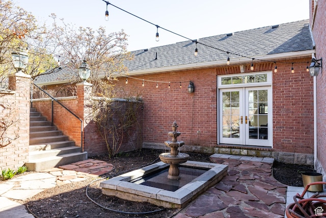 67 E Dorchester Dr, Salt Lake City, UT 84103 - view of patio featuring french doors and stairs