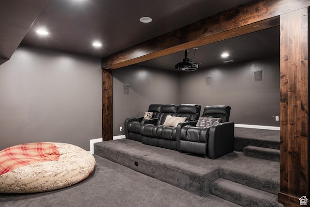 67 E Dorchester Dr, Salt Lake City, UT 84103 - carpeted home theater featuring baseboards and recessed lighting
