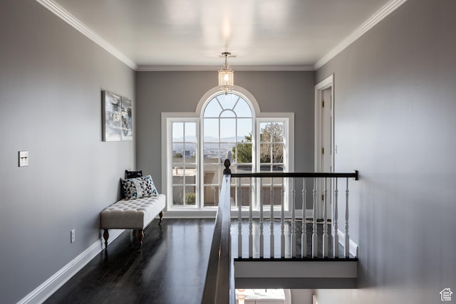 67 E Dorchester Dr, Salt Lake City, UT 84103 - interior space with baseboards, ornamental molding, and wood finished floors