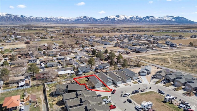 379 S Utah Dr, Grantsville, UT 84029 - aerial view featuring a residential view and a mountain view