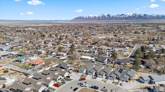 379 S Utah Dr, Grantsville, UT 84029 - drone / aerial view featuring a residential view and a mountain view