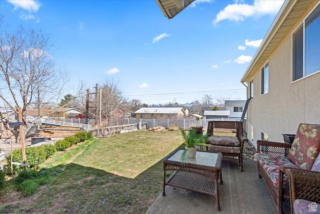 379 S Utah Dr, Grantsville, UT 84029 - view of yard with an outdoor hangout area, fence, and a patio