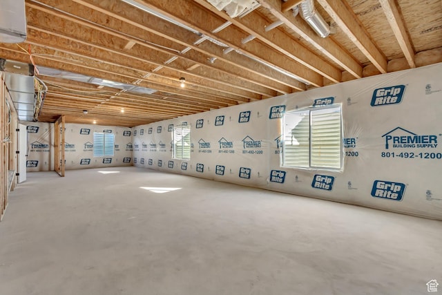 view of basement