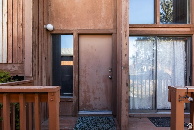 view of doorway to property