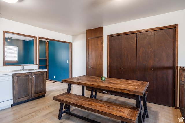 dining room featuring light wood-style floors
