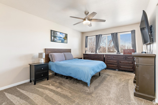 6874 S Hoyle Cir, West Jordan, UT 84081 - bedroom with baseboards, carpet flooring, and ceiling fan