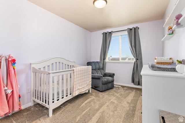 6874 S Hoyle Cir, West Jordan, UT 84081 - carpeted bedroom featuring a nursery area and baseboards
