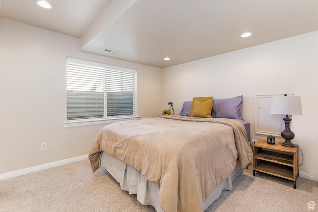 6874 S Hoyle Cir, West Jordan, UT 84081 - bedroom featuring recessed lighting, baseboards, light colored carpet, and visible vents