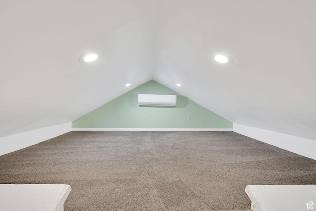 150 E 200 S, Providence, UT 84332 - bonus room with vaulted ceiling, recessed lighting, carpet floors, a wall mounted air conditioner, and baseboards