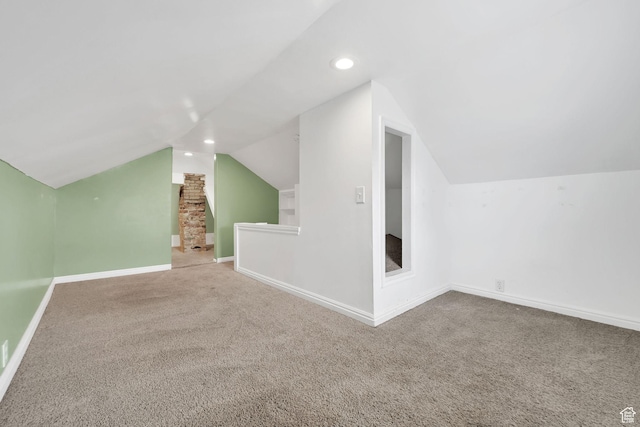 150 E 200 S, Providence, UT 84332 - additional living space with carpet floors, baseboards, recessed lighting, and lofted ceiling