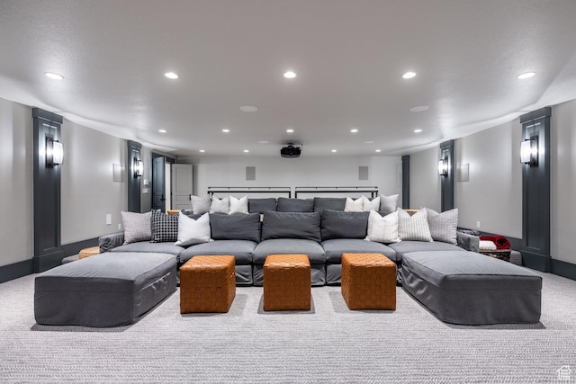 1230 S Eaglenest Dr, Woodland Hills, UT 84653 - carpeted cinema with recessed lighting and baseboards