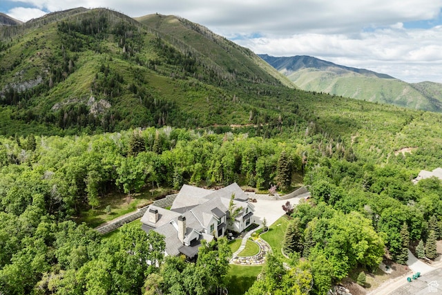 1230 S Eaglenest Dr, Woodland Hills, UT 84653 - drone / aerial view of a mountain backdrop and a forest