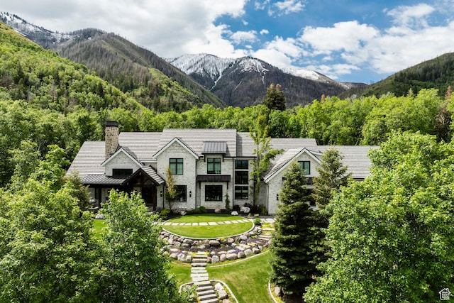 1230 S Eaglenest Dr, Woodland Hills, UT 84653 - view of mountain backdrop with a forest