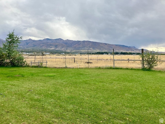430 E Canyon Rd, Fillmore, UT 84631 - view of yard with a mountain view, fence, and a rural view