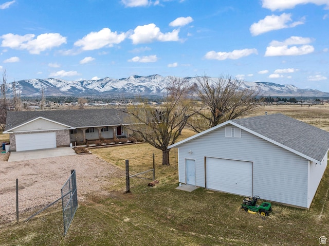 430 E Canyon Rd, Fillmore, UT 84631 - ranch-style home featuring a mountain view and fence