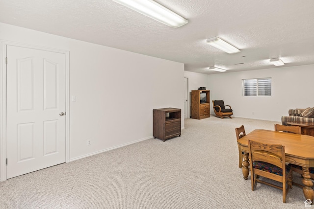 430 E Canyon Rd, Fillmore, UT 84631 - carpeted dining space featuring baseboards and a textured ceiling