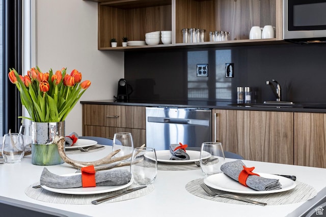 2670 W Canyons Resort Dr Unit 437, Park City, UT 84098 - bar with a sink and stainless steel appliances