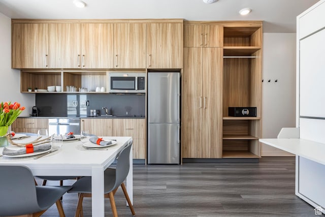 2670 W Canyons Resort Dr Unit 437, Park City, UT 84098 - kitchen with modern cabinets, open shelves, and appliances with stainless steel finishes