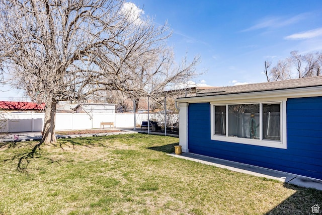 1150 W Girard Ave, Salt Lake City, UT 84116 - view of yard featuring fence and a patio area