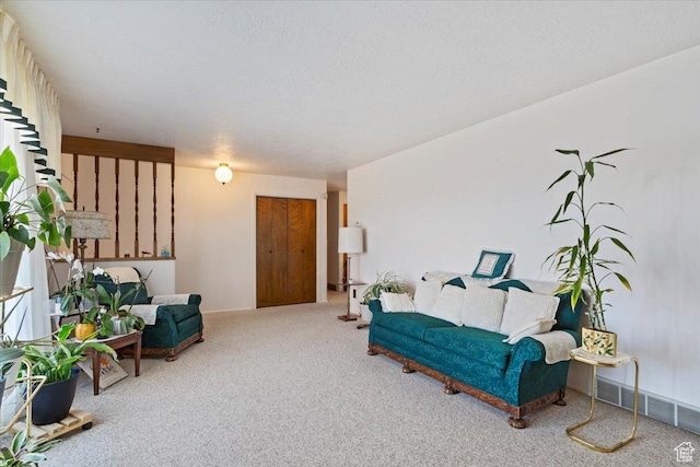615 S 5900 W, Ogden, UT 84404 - sitting room featuring carpet floors, a textured ceiling, and visible vents