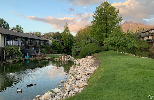 4759 S Pintail Ct, Salt Lake City, UT 84117 - water view with a mountain backdrop
