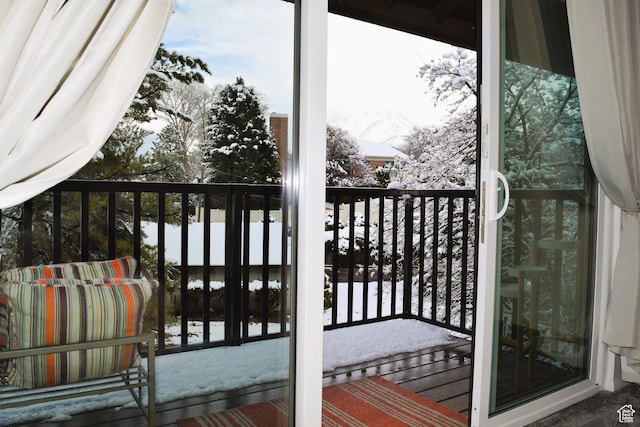 4759 S Pintail Ct, Salt Lake City, UT 84117 - snow covered back of property featuring a mountain view
