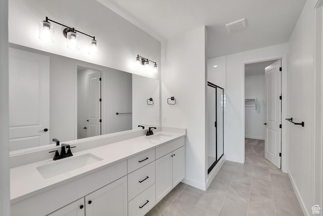 2156 S 4140 W Unit 69, Taylor, UT 84401 - bathroom with double vanity, a sink, and a shower stall