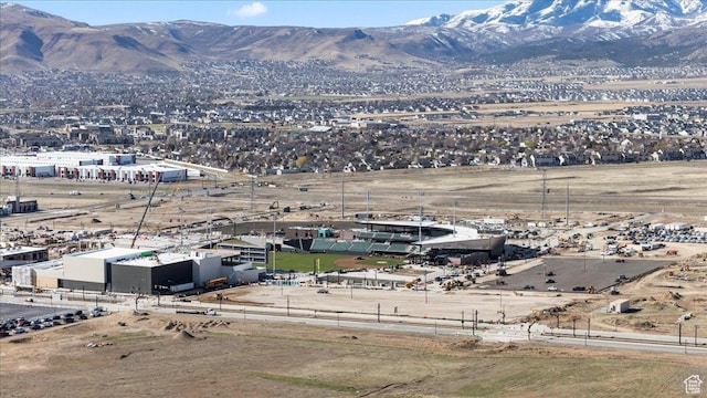 aerial view featuring a mountain view