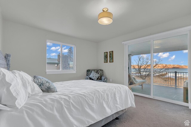 660 S Bear Lake Blvd, Garden City, UT 84028 - bedroom with access to exterior and carpet
