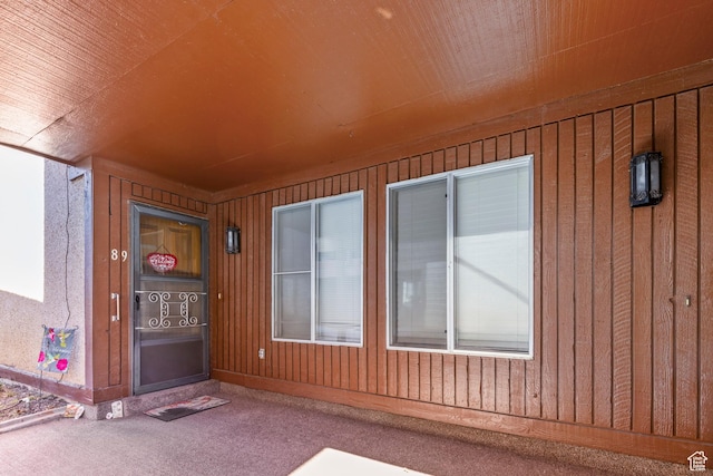 view of doorway to property