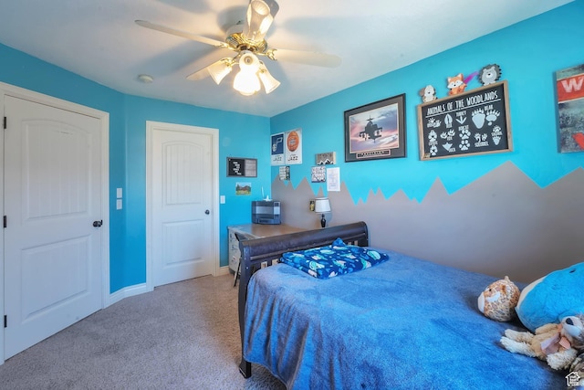 6092 W 13400 S, Herriman, UT 84096 - carpeted bedroom with baseboards and a ceiling fan