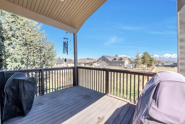 6092 W 13400 S, Herriman, UT 84096 - wooden terrace featuring area for grilling and a residential view