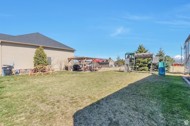 6092 W 13400 S, Herriman, UT 84096 - view of yard with a pergola and a playground