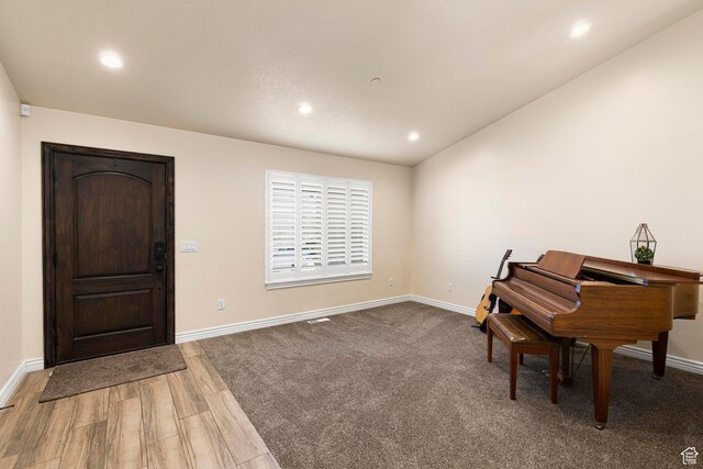 841 N Hale St Unit 1, Grantsville, UT 84029 - entryway with wood finished floors, baseboards, and recessed lighting
