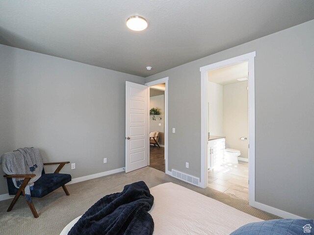3631 W Cornstalk Way S, Riverton, UT 84065 - bedroom with light carpet, baseboards, and visible vents