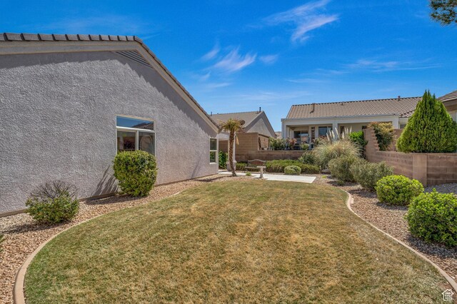 1673 W Warm River Dr, St George, UT 84790 - view of yard with a patio area