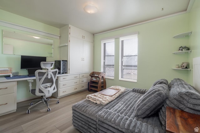 380 S 100 E, Vernal, UT 84078 - bedroom featuring built in study area and light wood-style floors