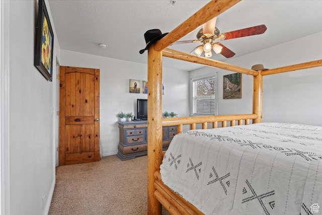 7217 W Mccuiston Ave S, Herriman, UT 84096 - carpeted bedroom featuring baseboards, a ceiling fan, and beamed ceiling