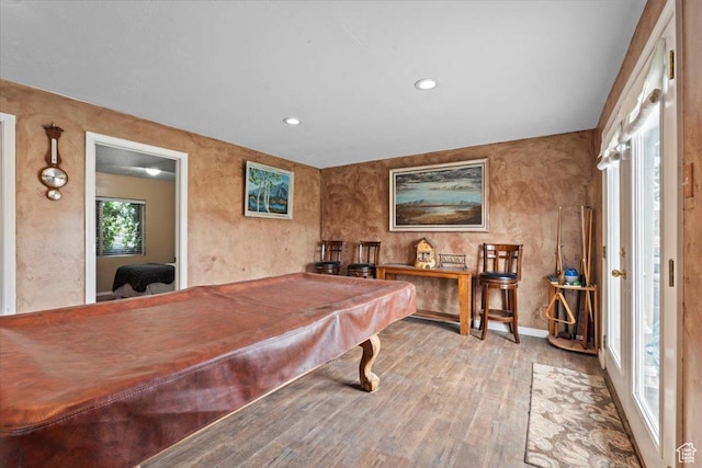 7217 W Mccuiston Ave S, Herriman, UT 84096 - playroom featuring recessed lighting, billiards, and wood finished floors