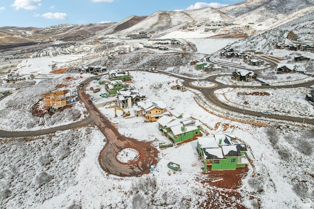 10646 N Reflection Rdg, Hideout, UT 84036 - snowy aerial view with a residential view and a mountain view